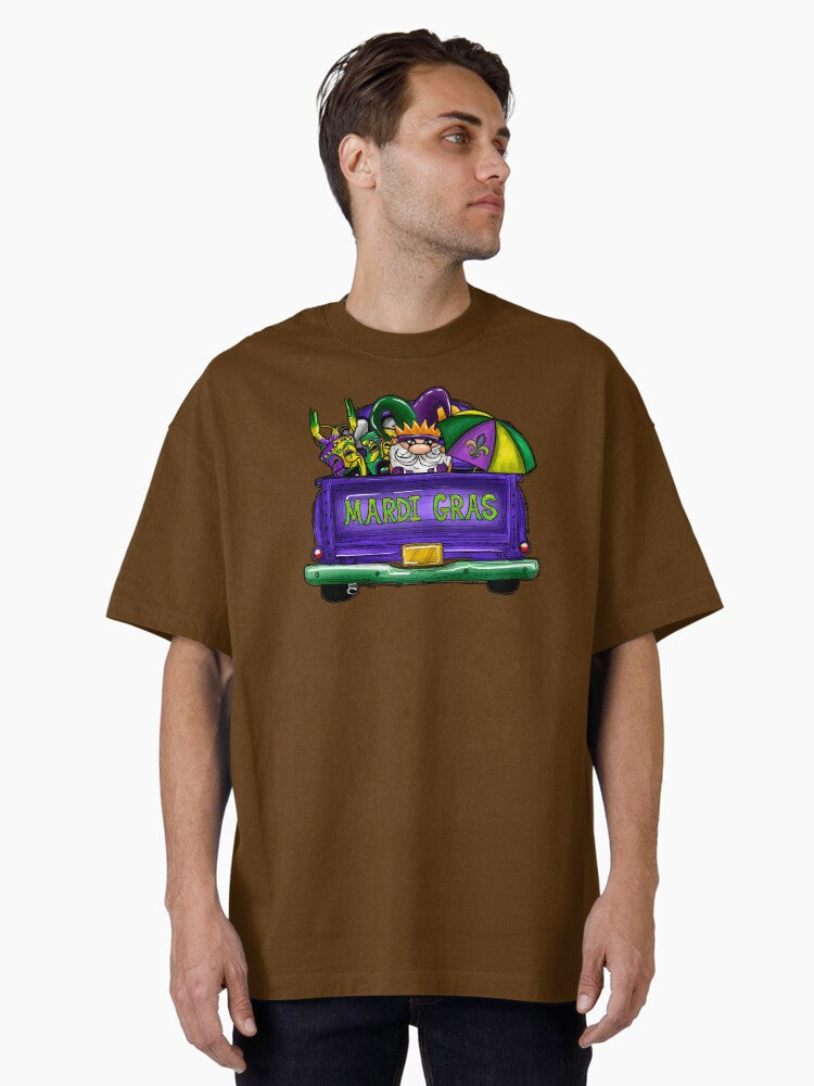 Mardi Gras Pick Up Truck Oversized T Shirt T Shirt Cute Design