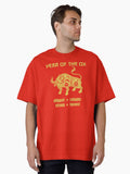 Chinese Year Of The Ox Personality Oversized T-Shirt | Premium Unisex T-Shirt, Trending Graphic Tee