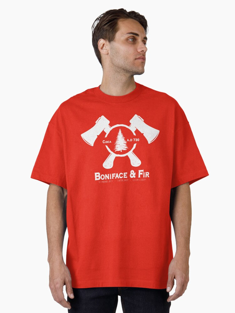 Saint Boniface the Fir Tree Logo Oversized T-Shirt | Premium Unisex T-Shirt, Trending Graphic Tee