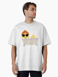 Bathtub Girl Emoji Oversized T-Shirt | Premium Unisex T-Shirt, Trending Graphic Tee