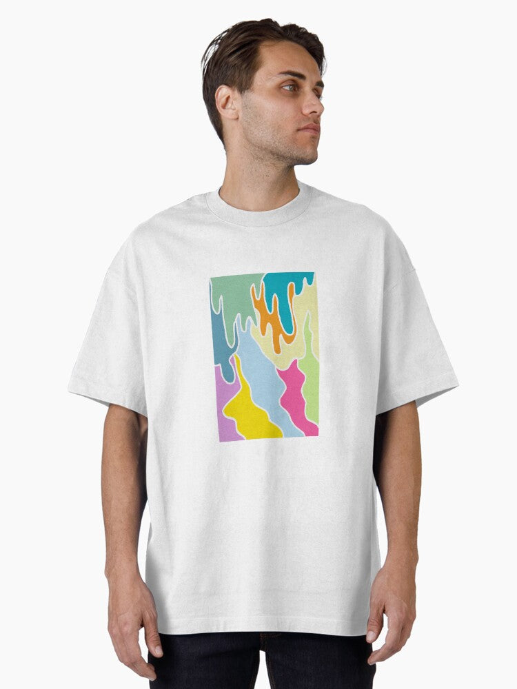 Colourful Drips Oversized T-Shirt | Graphic T-Shirt for Unisex
