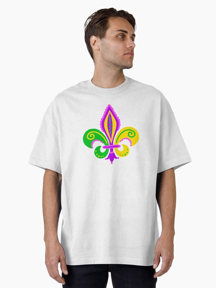Mardi Gras Fleur De Lis Oversized T Shirt T Shirt Minimal Style
