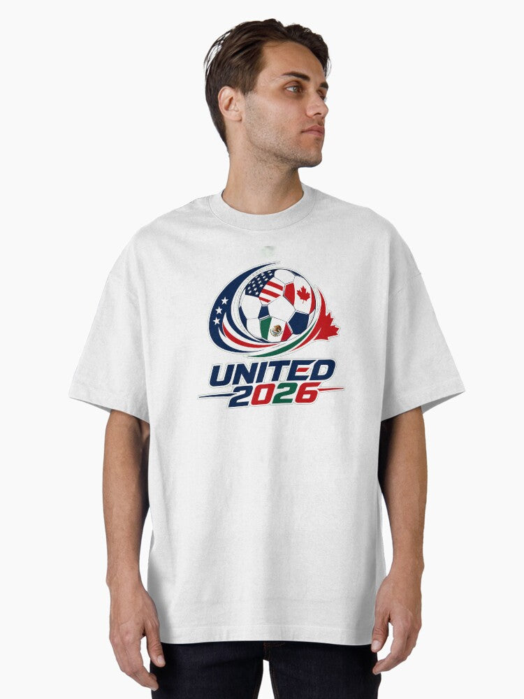UNITED 2026 World Cup USA Canada Mexico Soccer T-Shirt Oversized T-Shirt