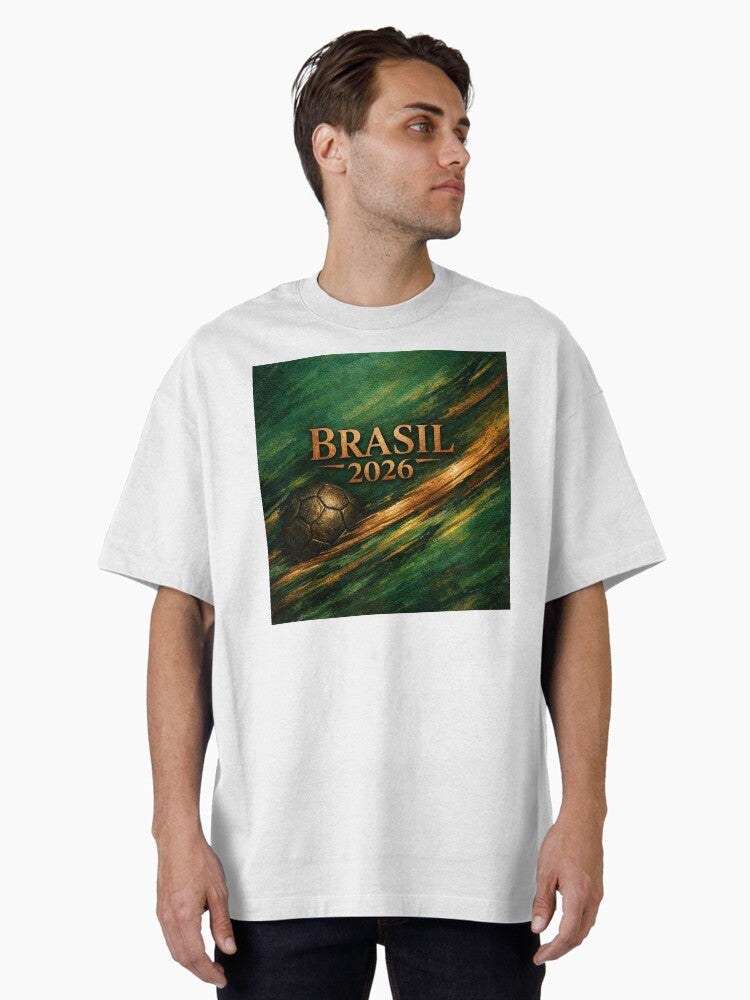 Brasil 2026 Soccer Theme Gold - Elegance Oversized T-Shirt