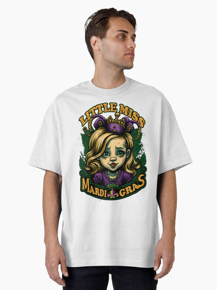 Little Miss Mardi Gras 2023 Oversized T Shirt T Shirt Gift Ready