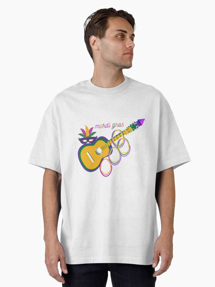 Mardi Gras Lousiana Mardi Gras Guitare 2023 Carnival Oversized T Shirt T Shirt Minimal Style