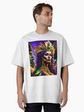 Mardi Gras Art Oversized T Shirt T Shirt Everyday Wear
