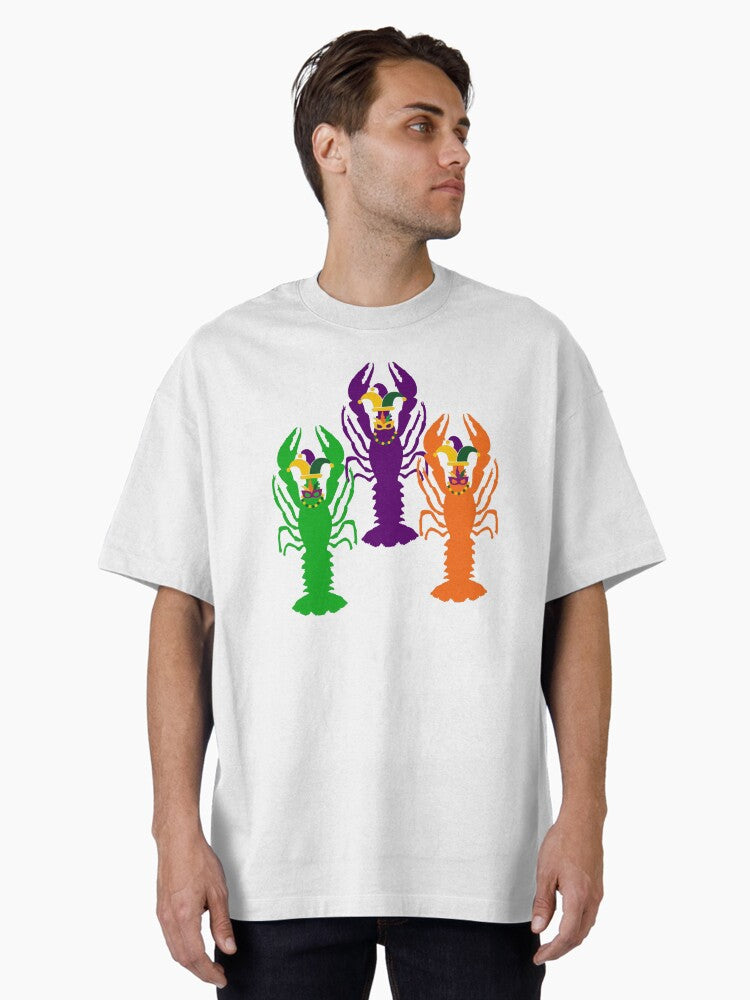 Crawfish Mardi Gras Fat Tuesday Carnival Parade Party 3 Oversized T Shirt T Shirt Limited Vibe