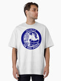 Woman Ham Radio Operator Cicrcle Navy Oversized