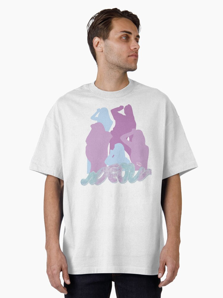 Silhouette design inspired by the meovv group in the meow era Oversized T-Shirt | Graphic T-Shirt for Unisex