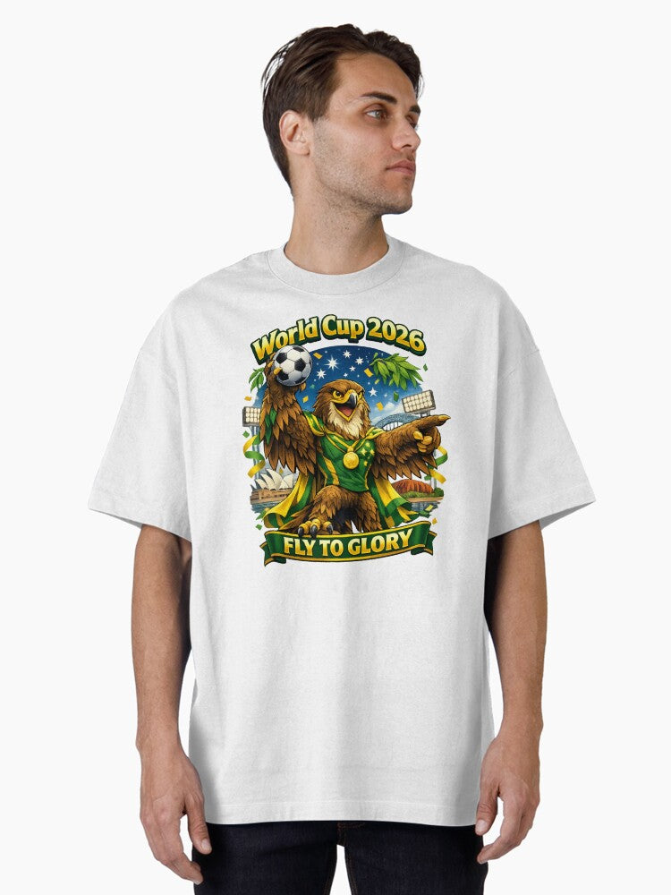 Australia World Cup 2026 Eagle Fan Art Oversized T-Shirt