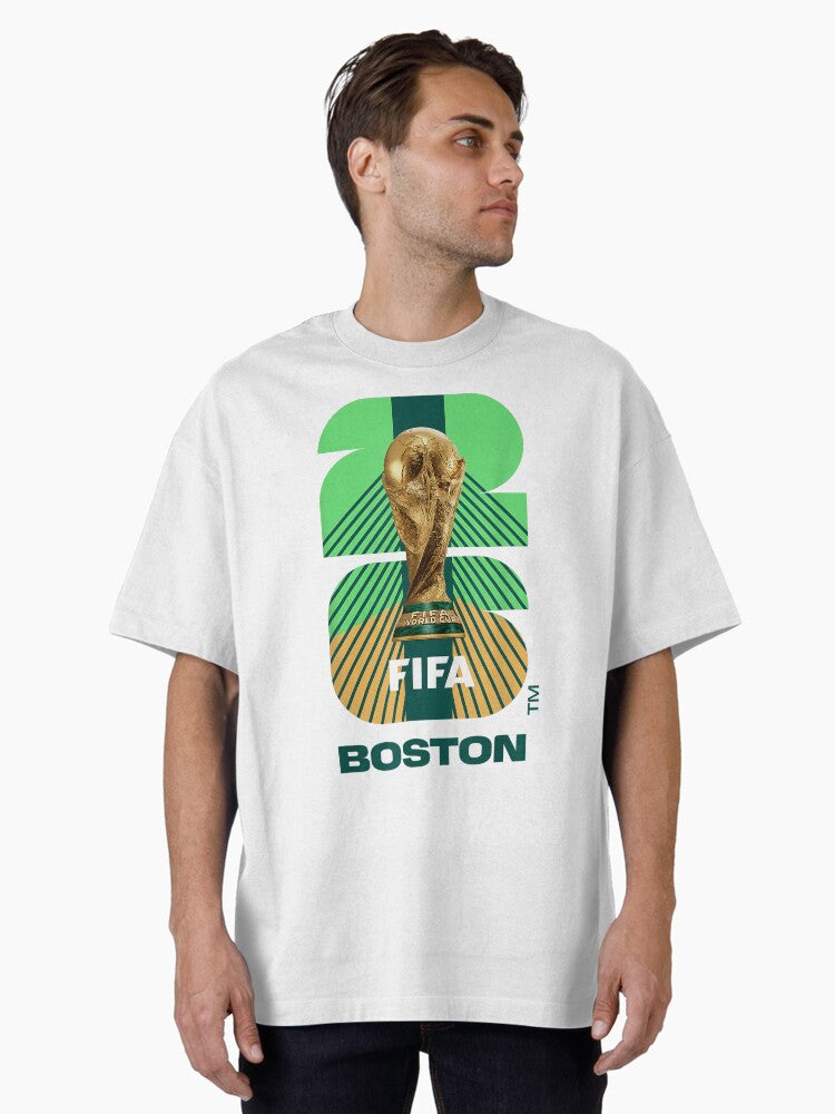 FIFA World Cup 26 Boston Trophy Design Oversized T-Shirt