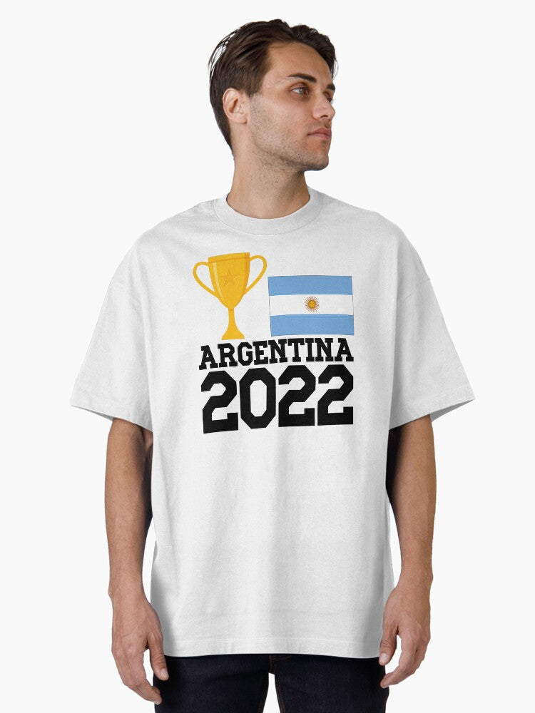 Argentina World Cup Soccer Football 2022, Argentina Soccer Jersey Argentinian Football, Argentina, Argentinian, Qatar World Cup 2022 Oversized T-Shirt