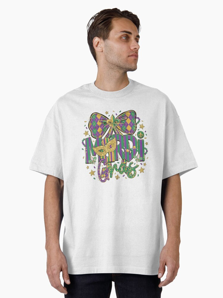Mardi Gras Bow Oversized T Shirt T Shirt Limited Vibe