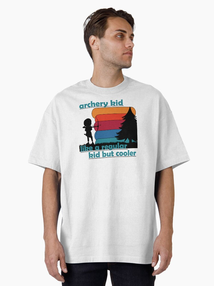 Aim Shoot Swear Repeat Archery Gift Hobby Oversized T-Shirt