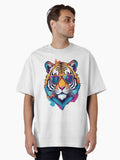 Wildfire Tiger - Cool Tiger Designs Oversized T-Shirt | Graphic T-Shirt for Unisex
