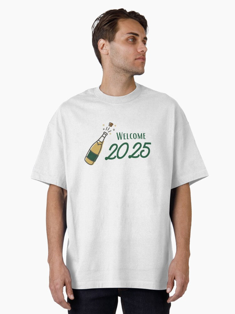 Welcome new year Oversized T-Shirt | Premium Unisex T-Shirt, Trending Graphic Tee