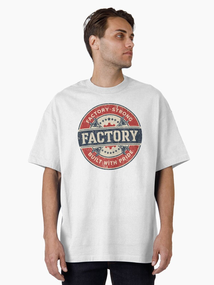 Blue Collar Gift for Dad Union Strong Factory Worker Vintage Built With Pride