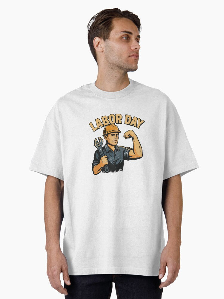Labor Day T-shirt: Strong Worker Vintage Retro Design