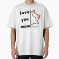 Cute Cat Peeking – Happy Mother’s Day Kawaii Design Oversized T-Shirt for Sale by Beamiverse