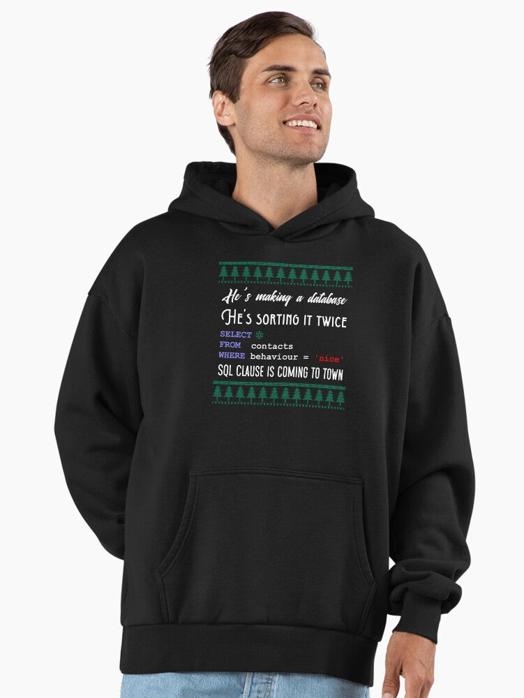 Funny SQL Programmer Database Christmas Admin DBA Premium Oversized Hoodie