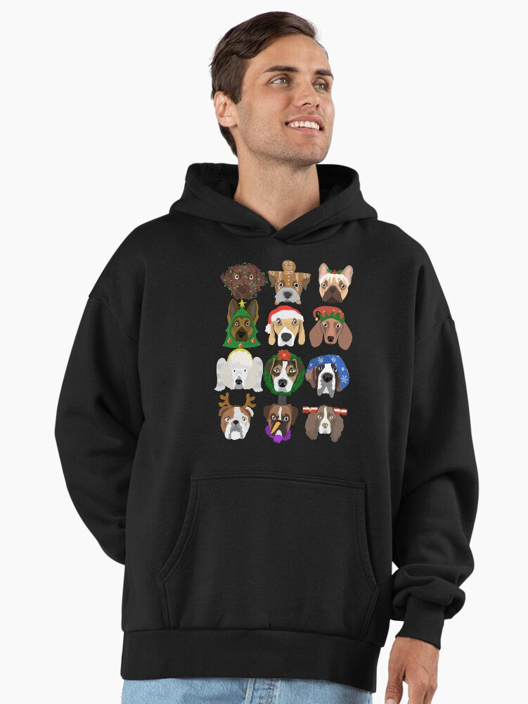 Christmas dogs Premium Oversized Hoodie