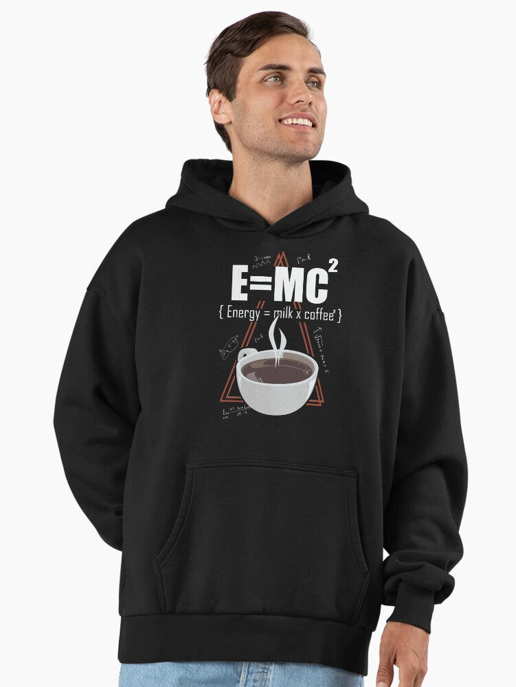 E= MC2 Energy = Milk Coffee 2 Premium Oversized Hoodie
