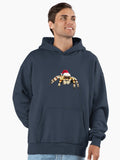 Jumping Spider in Santa Hat Premium Oversized Hoodie