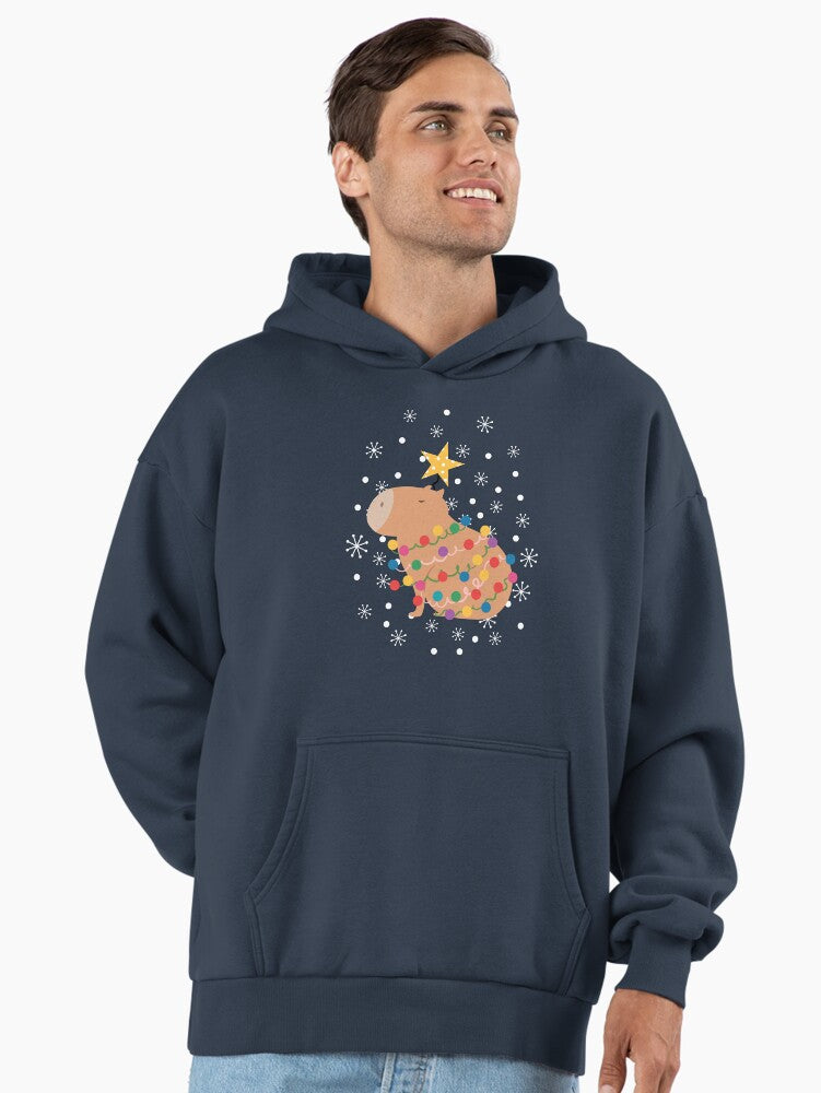 Capybara Christmas Tree Premium Oversized Hoodie