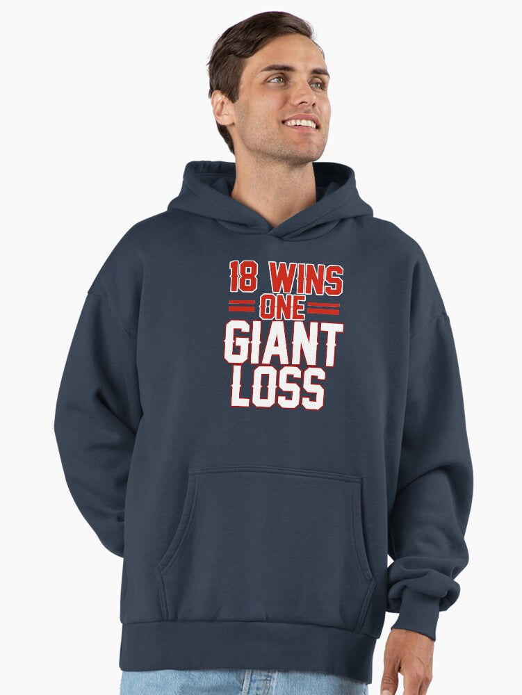 18 WINS 1 GIANT LOSS NEW YORK FOOTBALL SHIRT Premium Oversized Hoodie