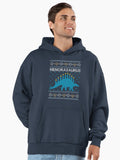 Ugly Hanukkah Sweater, Menorasaurus, Jewish dinosaur shirt Premium Oversized Hoodie