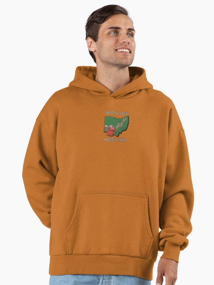 Santa Claus Hates Ohio Premium Oversized Hoodie