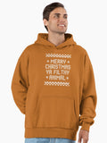 Merry Christmas Ya Filthy Animal Text Premium Oversized Hoodie
