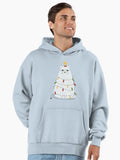 Grumpy Christmas Cat Premium Oversized Hoodie
