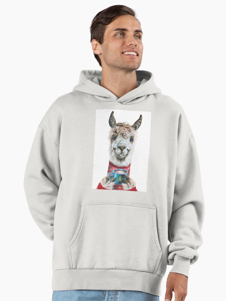 Llama Latte Christmas Premium Oversized Hoodie