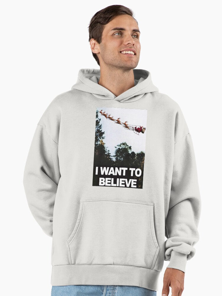 I Want To Believe in Santa Premium Oversized Hoodie
