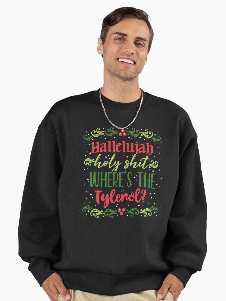 Hallelujah, holy sh*t Premium Oversized Sweatshirt