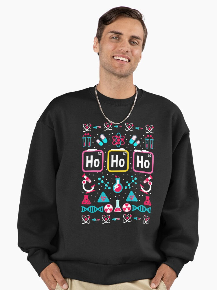 Science Gifts. Ugly Science Christmas Sweater. Ugly Chemistry Christmas. Premium Oversized Sweatshirt
