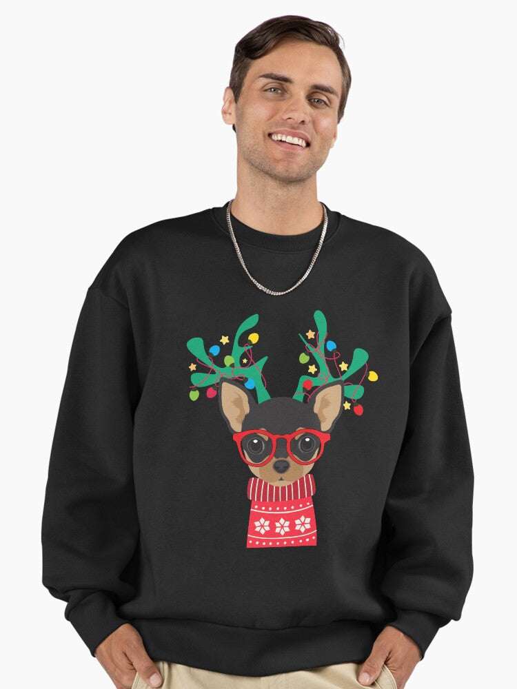 Chihuahua Funny Holiday Xmas Christmas Premium Oversized Sweatshirt