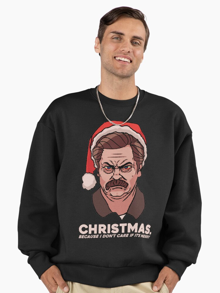 Ron Swanson Christmas Premium Oversized Sweatshirt