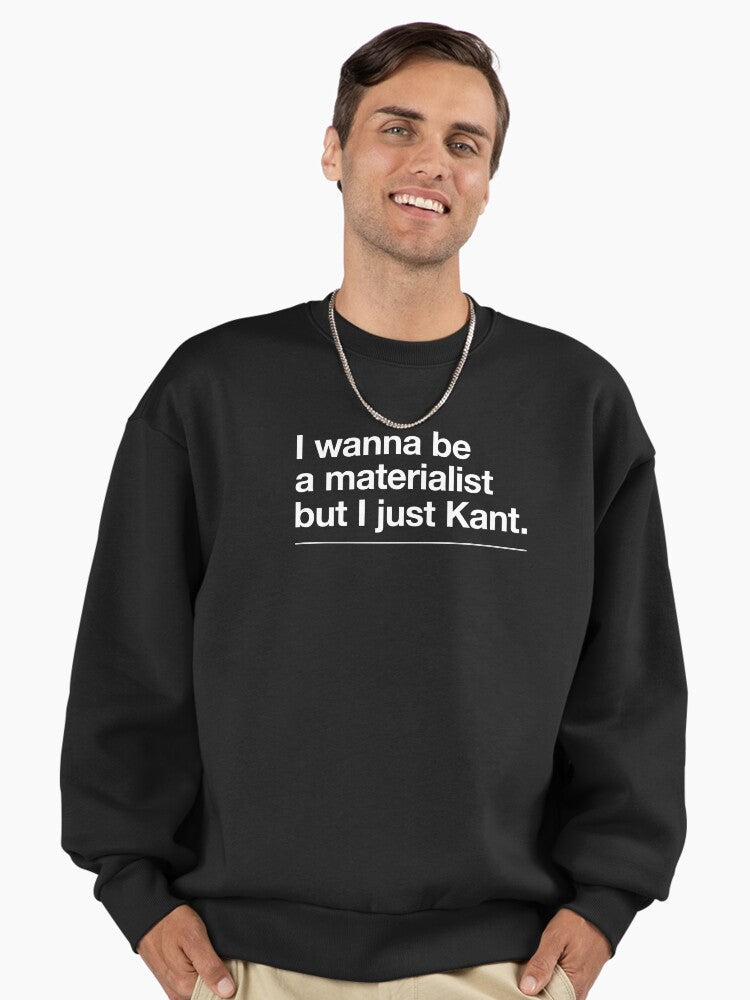Kant funny wordplay for philosophy lovers and materialistic Christmas haters Premium Oversized Sweatshirt