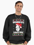 I'M DREAMING OF A DWIGHT CHRISTMAS Ugly Xmas Sweater Design Meme The Office Schrute Premium Oversized Sweatshirt