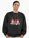 Norse Mythology Red Gnome Hat With Beard Viking Weapons Gnomes Christmas Premium Oversized Sweatshirt