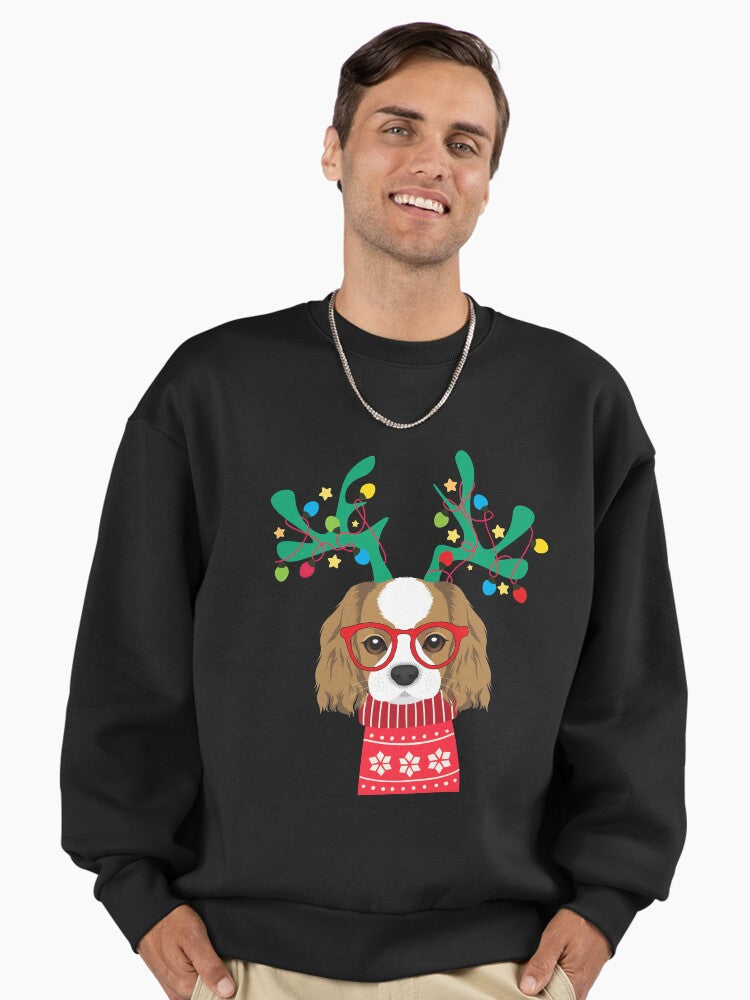 Cavalier King Charles Spaniel Funny Holiday Xmas Christmas Premium Oversized Sweatshirt