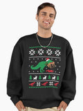 Dinosaur Ugly Christmas Sweater - Funny Christmas Gift Premium Oversized Sweatshirt