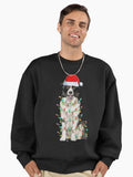 Merry Christmas Border Collie Christmas Lights Xmas Dog Lover Gifts Sweater Premium Oversized Sweatshirt