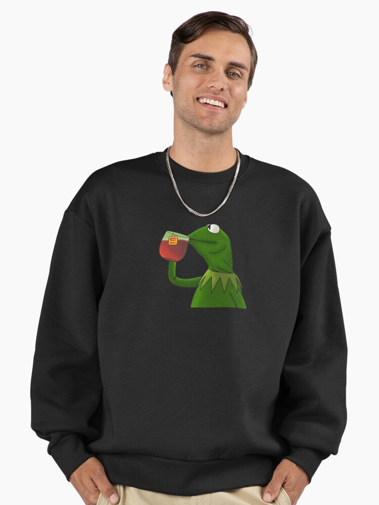 Funny Kermit That's None Of My Business Premium Oversized Sweatshirt