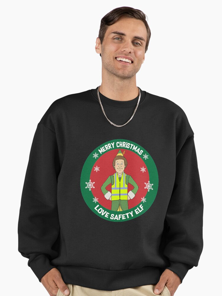 Health & safety - Elf And Safety Elfy Christmas - Funny Health And Safety - Christmas safety Premium Oversized Sweatshirt