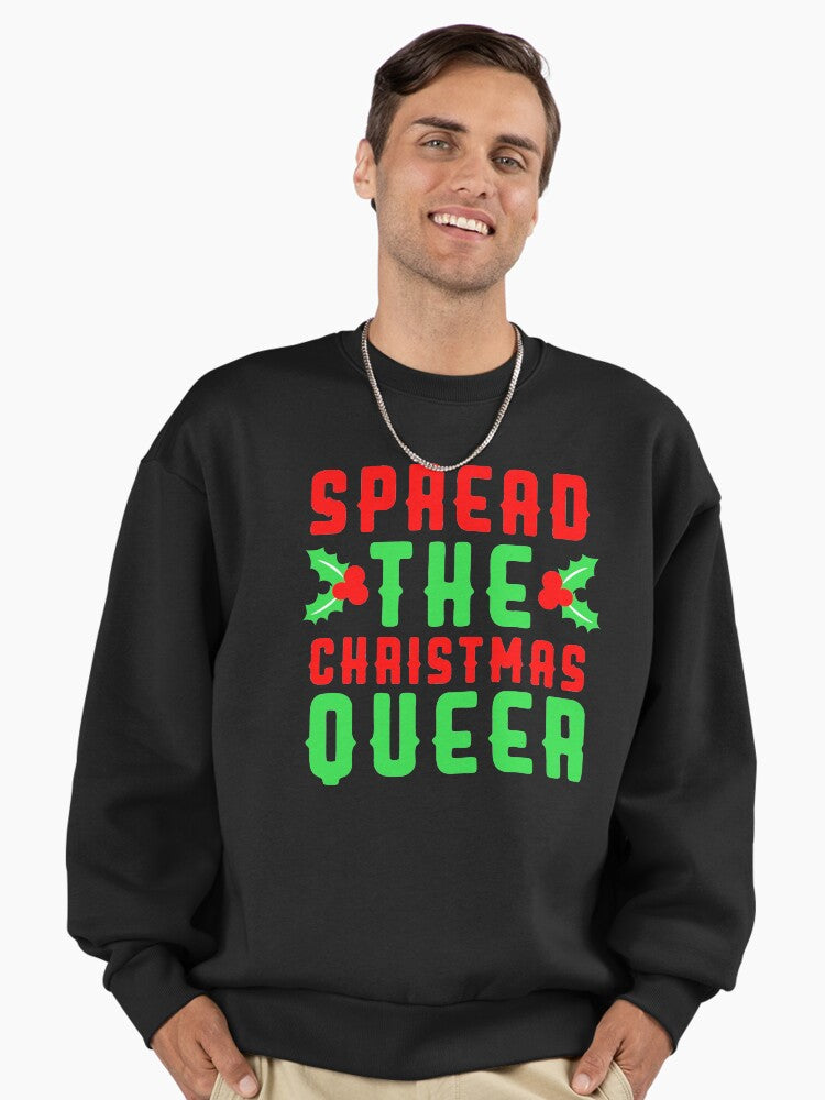 Spread The Christmas Queer Premium Oversized Sweatshirt