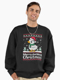 Merry ducking christmas ugly sweater Premium Oversized Sweatshirt